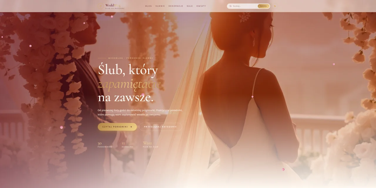 Strona główna WeddBlog z poradnikami o planowaniu ślubu i wesela